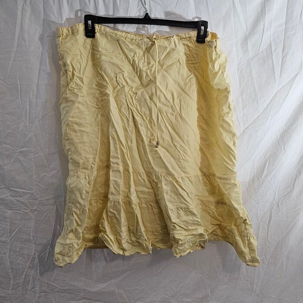 Vintage y2k merona yellow plus size skirt